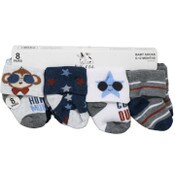 Wholesale - 8pk INFANT BOY MULTI TURNCUFF TERRY SOCKS ASST SIZE C/P 60, UPC: 194382054819